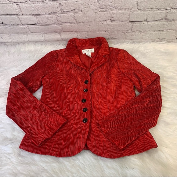 Jackie Jon Dressy Red Jacket with Fancy Buttons - Picture 3 of 8